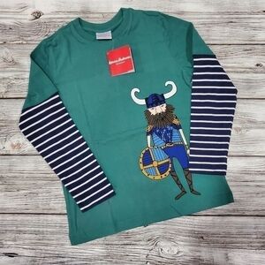 Hanna Andersson Organic Cotton Long-Sleeve Viking Top NWT Size 8